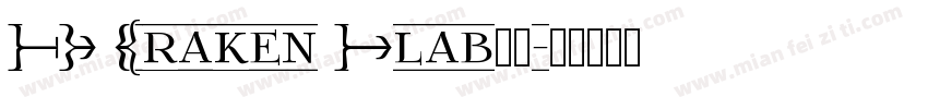 FR Kraken Slab字体字体转换
